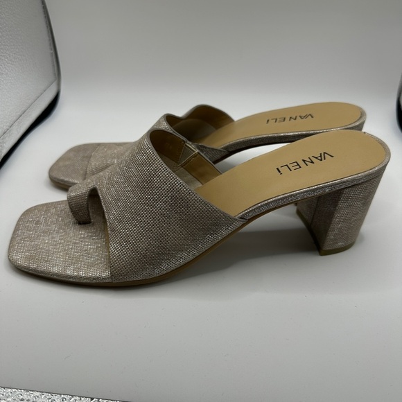 Vaneli Shoes - Vaneli Metallic Slide Sandals